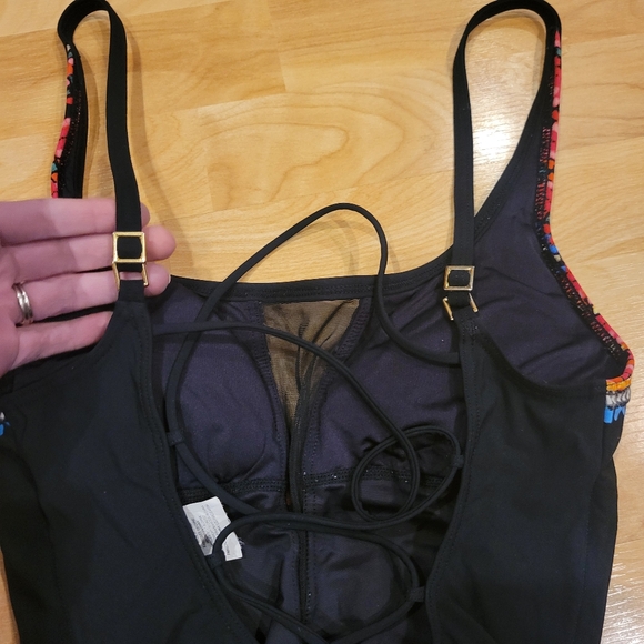 La Blanca One Piece Swim Suit Black Size 4 - Picture 5 of 12